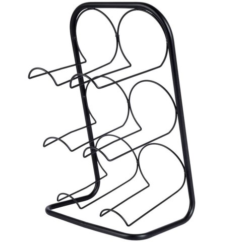 Stojak na wino butelki wina metalowy organizer czarny do 6 butelek 23x37 VILDE 229051