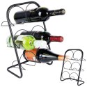 Stojak na wino butelki wina metalowy organizer czarny do 6 butelek 23x37 VILDE 229051