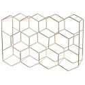 Stojak na wino butelki wina metalowy złoty do 11 butelek 44x29cm HOME STYLING COLLECTION 730162-Z