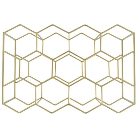 Stojak na wino butelki wina metalowy złoty do 11 butelek 44x29cm HOME STYLING COLLECTION 730162-Z