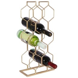 Stojak na wino butelki wina metalowy złoty do 8 butelek 23x48cm TRENDS4YOU 229032