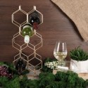 Stojak na wino butelki wina metalowy złoty do 8 butelek 23x48cm TRENDS4YOU 229032