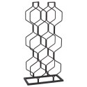 Stojak na wino butelki wina organizer metalowy czarny do 8 butelek VILDE 229031