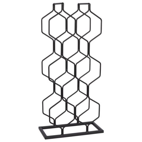 Stojak na wino butelki wina organizer metalowy czarny do 8 butelek VILDE 229031