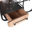 Stojak na wino i kieliszki do wina metalowy czarny do 6 butelek 35x31cm VILDE 229035