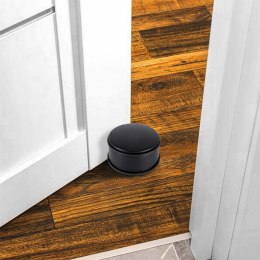 Stoper do drzwi metalowy odbojnik ogranicznik czarny ciężki 11x5cm HIT 569538