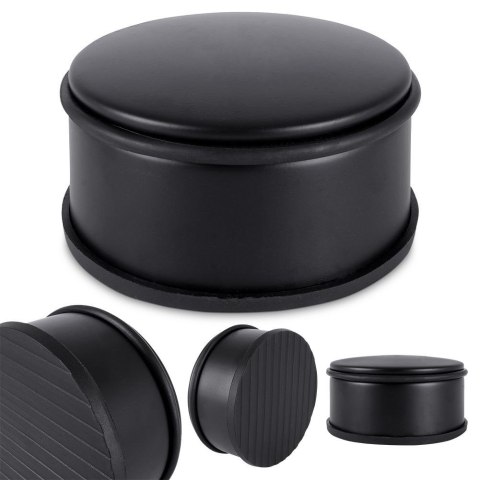 Stoper do drzwi metalowy odbojnik ogranicznik czarny ciężki 11x5cm HIT 569538