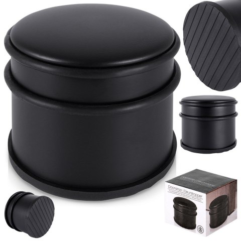 Stoper do drzwi stalowy czarny odbojnik blokada ogranicznik 9cm VILDE 568098