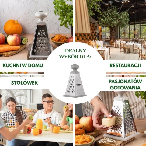 Tarka do warzyw, 4-stronna, stal nierdzewna, KINGHOFF KH-1988