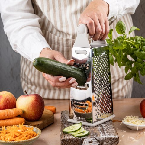 Tarka do warzyw, 4-stronna, stal nierdzewna, KINGHOFF KH-1989