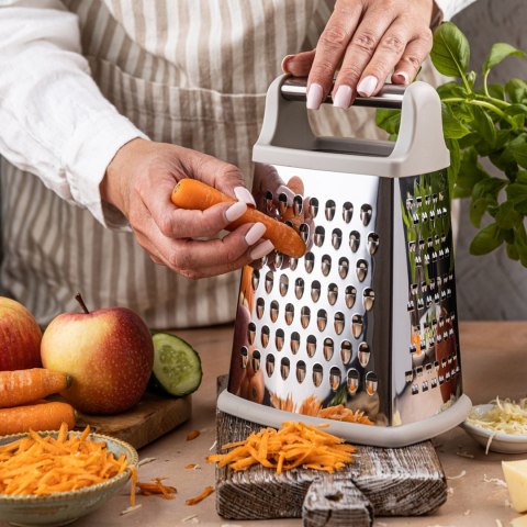 Tarka do warzyw, 4-stronna, stal nierdzewna, KINGHOFF KH-1990