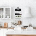 Wieszak uchwyt na butelki wina wino metalowy czarny VILDE 229041