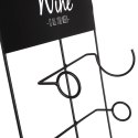 Wieszak uchwyt na butelki wina wino metalowy czarny VILDE 229041
