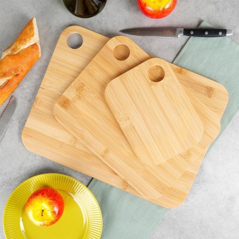 Zestaw desek deski do krojenia warzyw i owoców bambusowe 3SZT VILDE 259725
