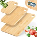 Zestaw desek deski do krojenia warzyw i owoców bambusowe 3SZT VILDE 259725