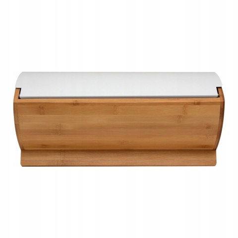 Chlebak + 3 pojemniki, zestaw, bambusowo-stalowy, KRISBERG COSMIC KS-2624 biały