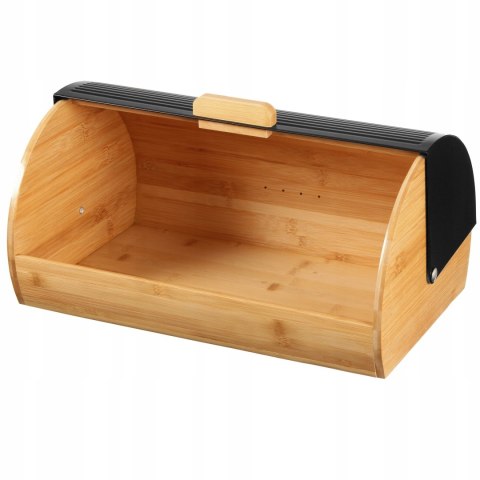 Chlebak drewniany z pokrywą bezkolizyjną KRISBERG KS-2627 Czarny