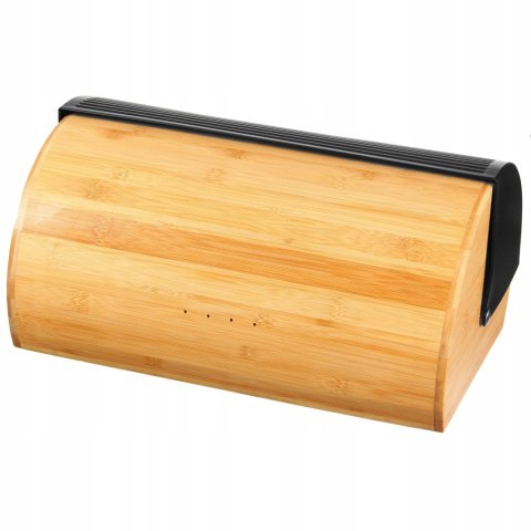 Chlebak drewniany z pokrywą bezkolizyjną KRISBERG KS-2627 Czarny