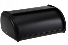 Chlebak stalowy mały 36cm, pojemnik na pieczywo chleb, KRISBERG KS-2629 Czarny