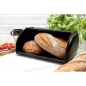 Chlebak stalowy mały 36cm, pojemnik na pieczywo chleb, KRISBERG KS-2629 Czarny
