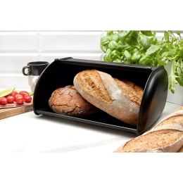 Chlebak stalowy mały 36cm, pojemnik na pieczywo chleb, KRISBERG KS-2629 Czarny