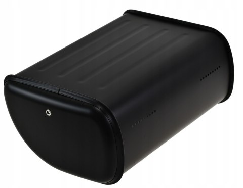 Chlebak stalowy mały 36cm, pojemnik na pieczywo chleb, KRISBERG KS-2629 Czarny