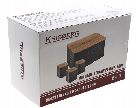 Chlebak w zestawie z 3 pojemnikami KRISBERG KS-2619
