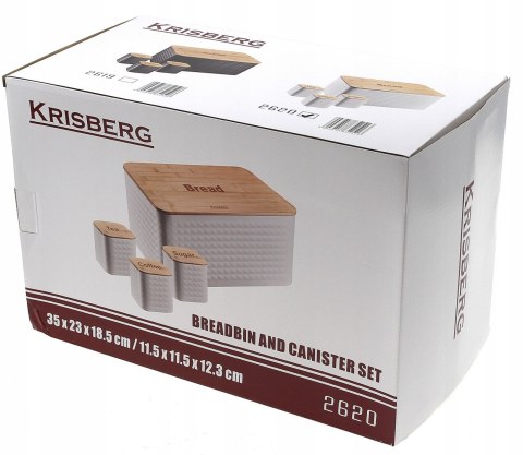 Chlebak w zestawie z 3 pojemnikami KRISBERG KS-2620