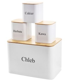 Chlebak z deską w zestawie z 3 pojemnikami KRISBERG KS-2616