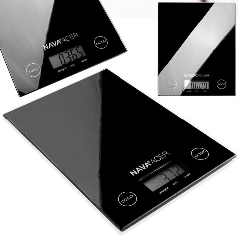 Elektroniczna waga kuchenna precyzyjna dokładna czarna ACER 5kg NAVA 10-274-011