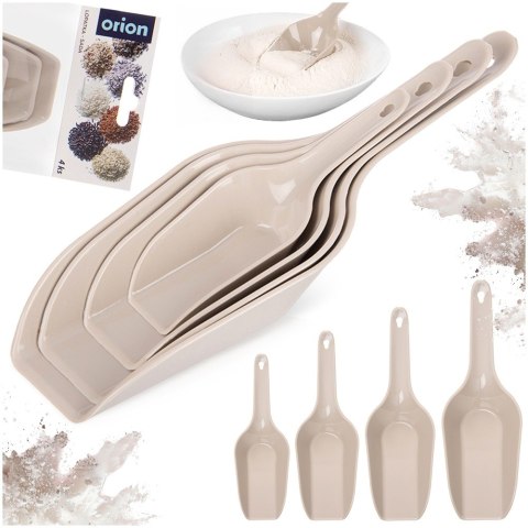 Łopatki kuchenne do nabierania łopatka zestaw komplet 4 sztuki ORION 143019