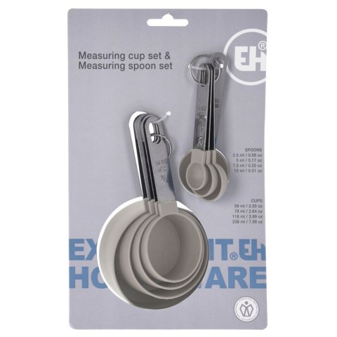 Miarki kuchenne kremowe zestaw miarek kuchennych 8 sztuk kremowe EXCELLENT HOUSEWARE 259118-K