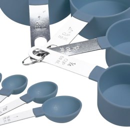 Miarki kuchenne niebieskie zestaw miarek kuchennych 8 sztuk niebieskie EXCELLENT HOUSEWARE 259118-N