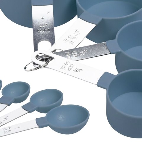 Miarki kuchenne niebieskie zestaw miarek kuchennych 8 sztuk niebieskie EXCELLENT HOUSEWARE 259118-N