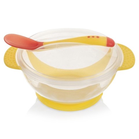 Miseczka plastikowa dziecięca dla dzieci dziecka z przyssawką i łyżeczką 400ml ORION 129804