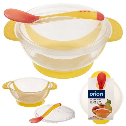 Miseczka plastikowa dziecięca dla dzieci dziecka z przyssawką i łyżeczką 400ml ORION 129804