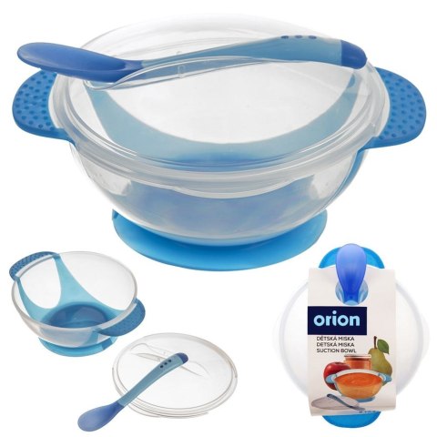 Miseczka plastikowa dziecięca dla dzieci dziecka z przyssawką i łyżeczką 400ml ORION 129805