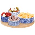 Miseczki na przekąski orzeszki oliwki tapas porcelanowe na tacy 5-ele EXCELLENT HOUSEWARE 139129