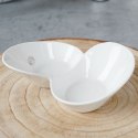 Miseczki na przekąski przystawki porcelanowe białe podwójne 15.5cm HIT 139270