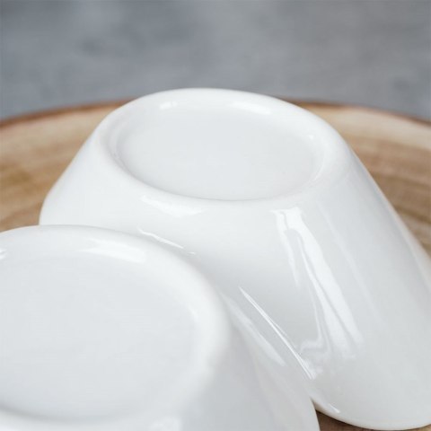 Miseczki na przekąski przystawki porcelanowe białe podwójne 15.5cm HIT 139270