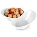 Miseczki na przekąski przystawki porcelanowe białe podwójne 15.5cm HIT 139270