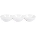 Miseczki na przekąski przystawki porcelanowe białe potrójne 23.5cm HIT 139248