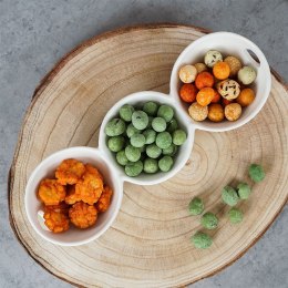 Miseczki na przekąski przystawki porcelanowe białe potrójne 27cm HIT 139271