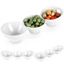 Miseczki na przekąski przystawki porcelanowe białe potrójne 27cm HIT 139271