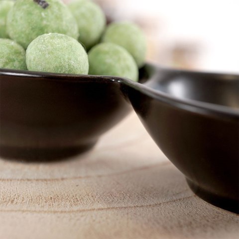 Miseczki na przekąski przystawki porcelanowe czarne poczwórne 29cm HIT 139273