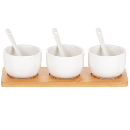 Miseczki na przekąski przystawki sosy ceramiczne białe 90ml 7-ele EXCELLENT HOUSEWARE 139074