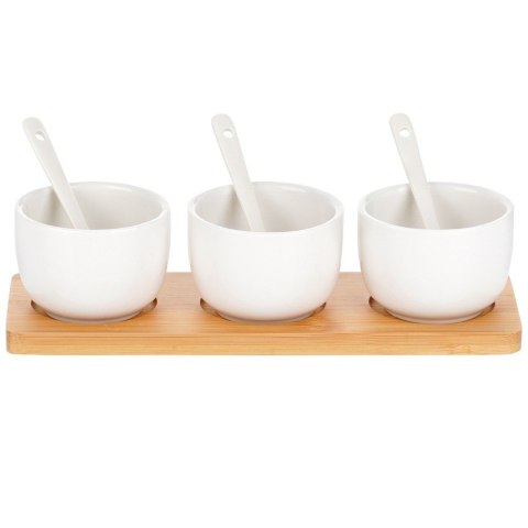 Miseczki na przekąski przystawki sosy ceramiczne białe 90ml 7-ele EXCELLENT HOUSEWARE 139074