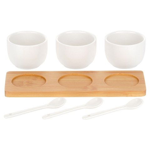 Miseczki na przekąski przystawki sosy ceramiczne białe 90ml 7-ele EXCELLENT HOUSEWARE 139074