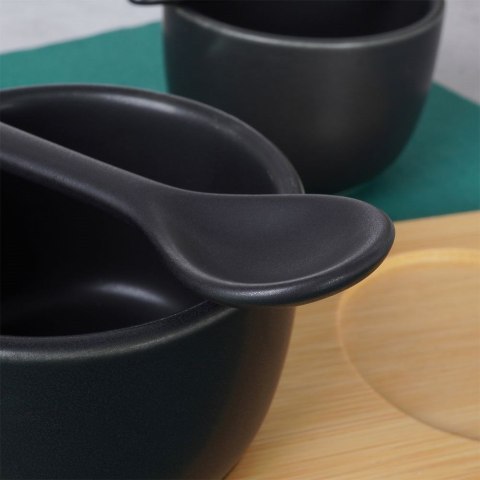 Miseczki na przekąski przystawki sosy porcelanowe czarne 85ml 7-ele HIT 121664