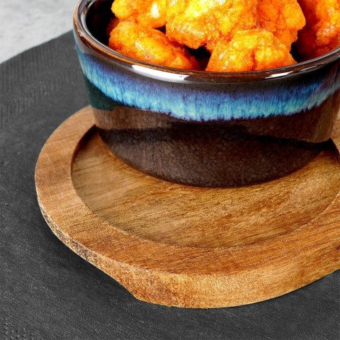 Miseczki na przekąski sos dip ceramiczne na tacy 29.5cm 3 szt. EXCELLENT HOUSEWARE 139309-B